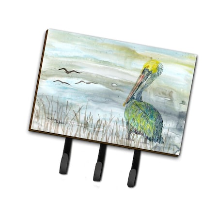 Carolines Treasures 6 x 2 x 9 in. Pelican Watercolor Leash or Key Holder SC2008TH68